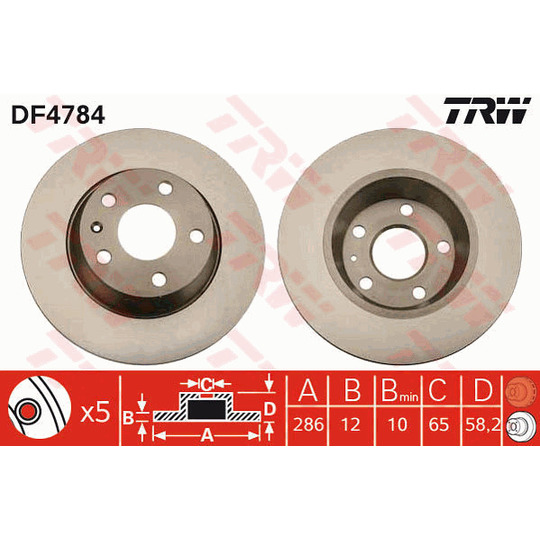 DF4784 - Brake Disc 