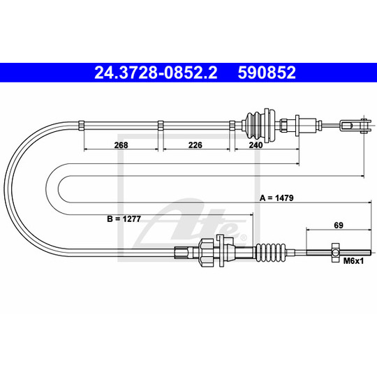 24.3728-0852.2 - Clutch Cable 