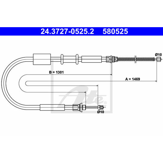 24.3727-0525.2 - Cable, parking brake 