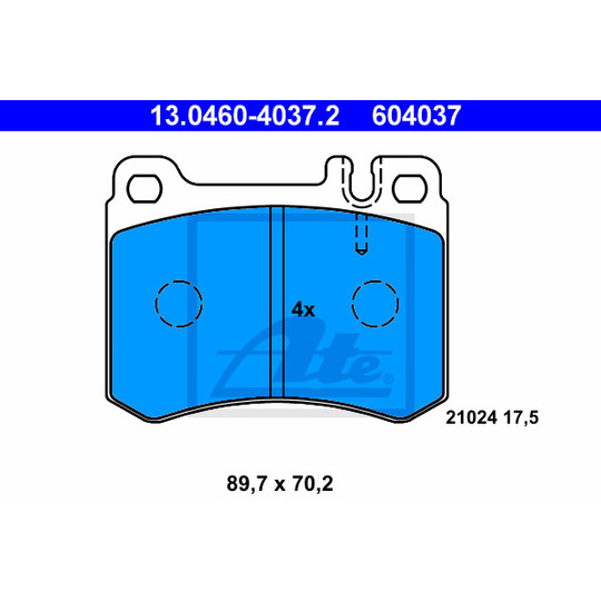 13.0460-4037.2 - Brake Pad Set, disc brake 