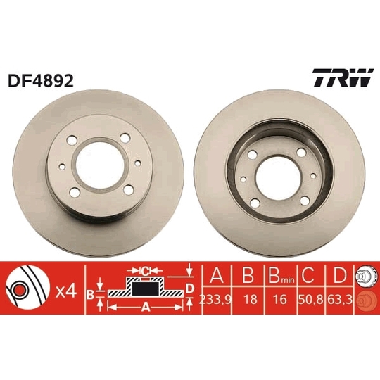 DF4892 - Brake Disc 