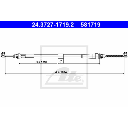 24.3727-1719.2 - Cable, parking brake 