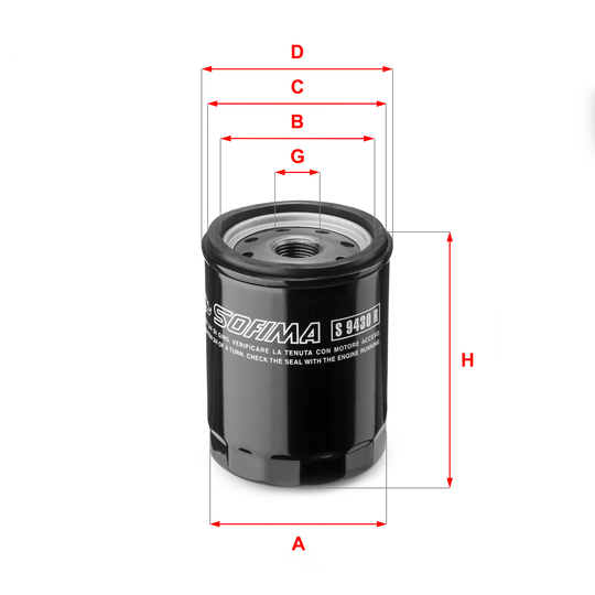 S 9430 R - Oil filter 
