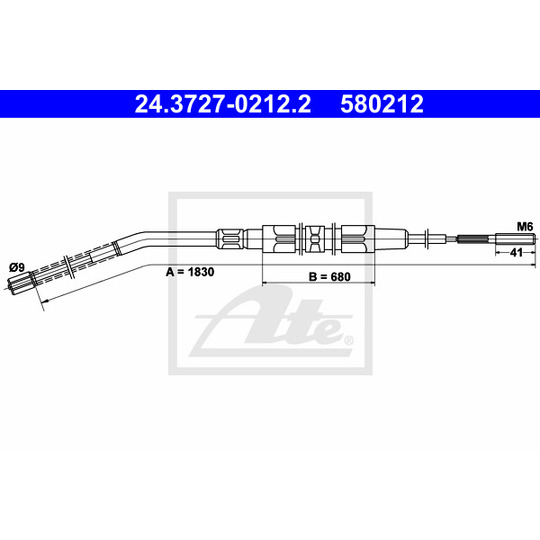 24.3727-0212.2 - Cable, parking brake 