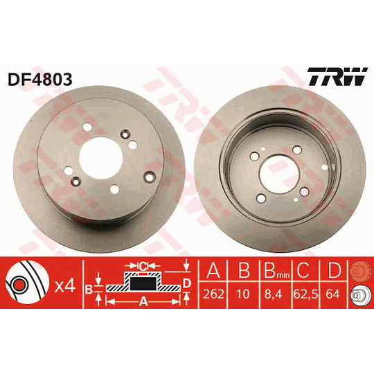 DF4803 - Brake Disc 
