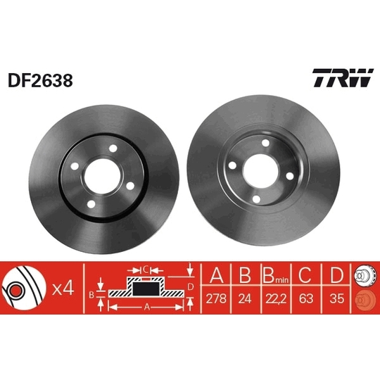 DF2638 - Brake Disc 