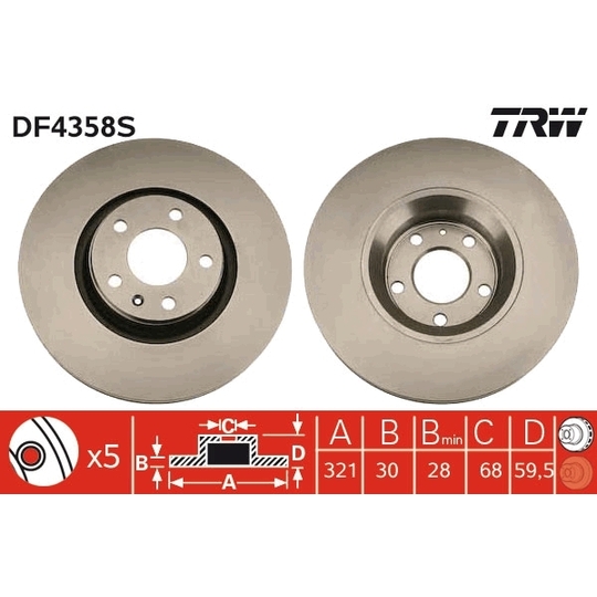 DF4358S - Brake Disc 