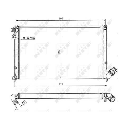 58022 - Radiator, engine cooling 