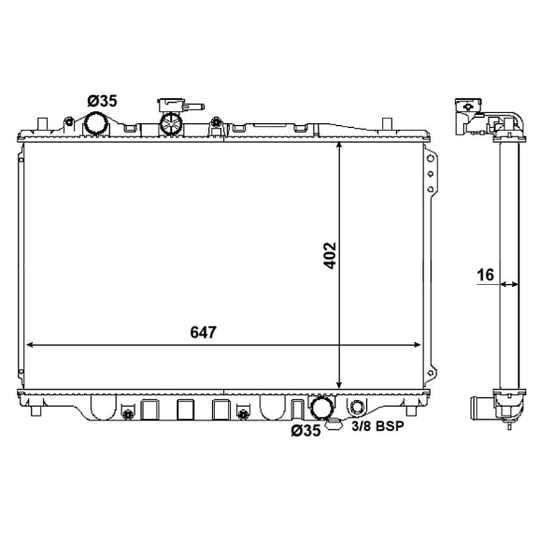 506514 - Radiator, engine cooling 