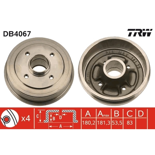 DB4067 - Brake Drum 