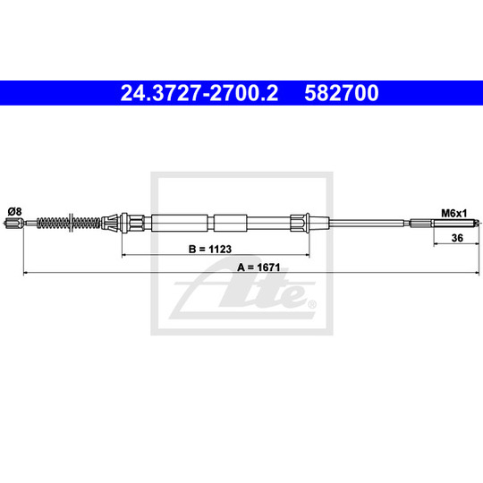 24.3727-2700.2 - Cable, parking brake 