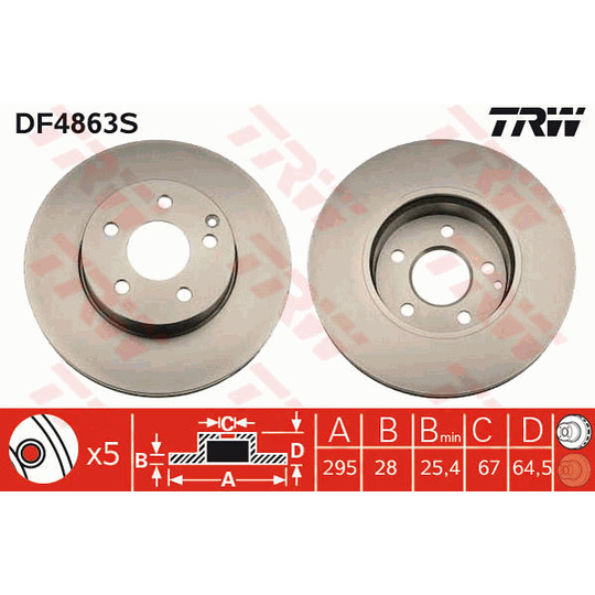 DF4863S - Brake Disc 