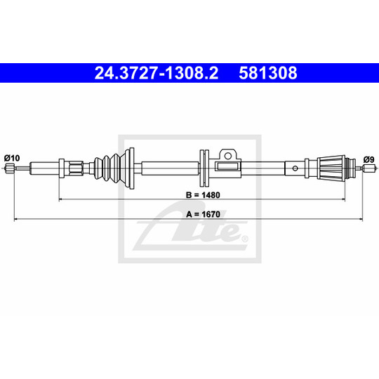 24.3727-1308.2 - Cable, parking brake 
