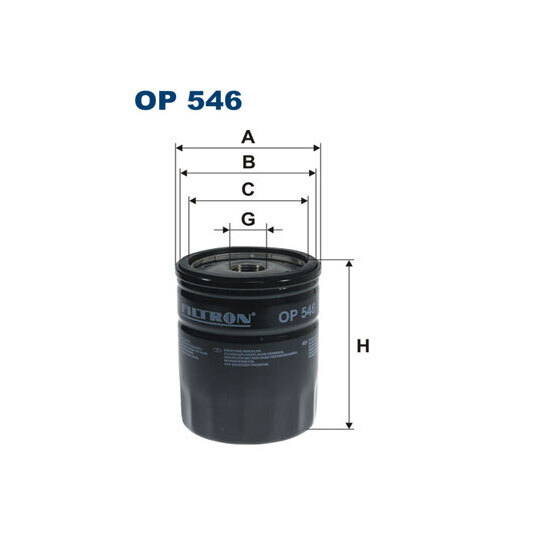 OP 546 - Oil filter 