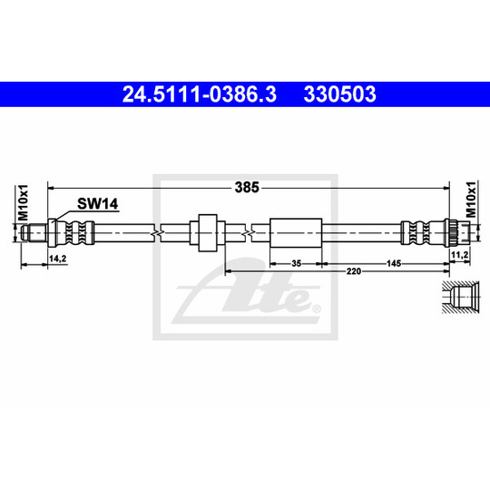 24.5111-0386.3 - Brake Hose 