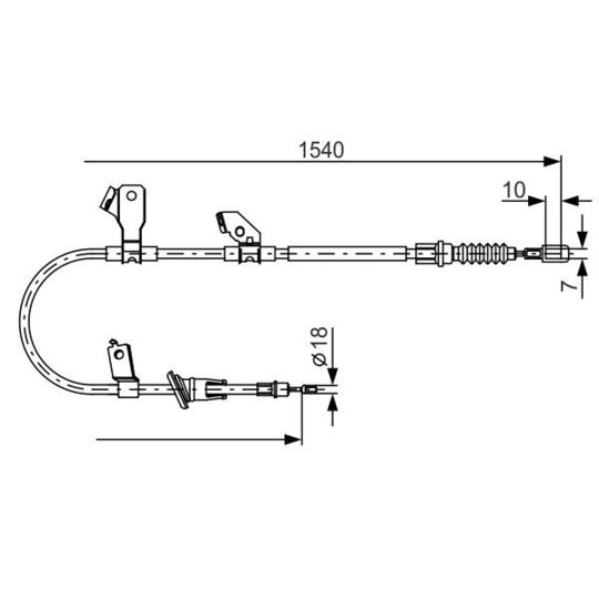 1 987 482 271 - Cable, parking brake 