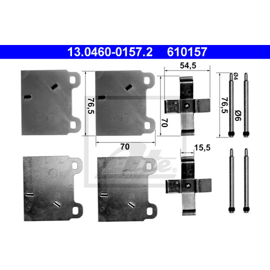 13.0460-0157.2 - Lisakomplekt, ketaspiduriklotsid 
