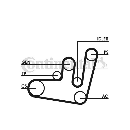 6PK1660D1 - V-Ribbed Belt Set 