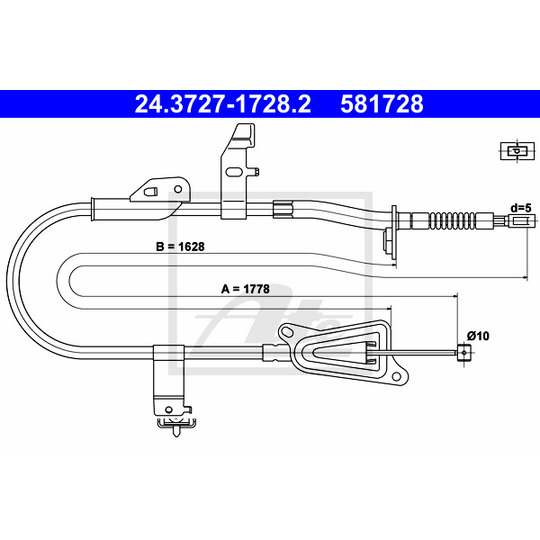 24.3727-1728.2 - Cable, parking brake 