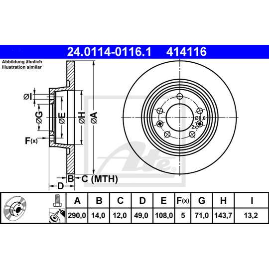 24.0114-0116.1 - Brake Disc 