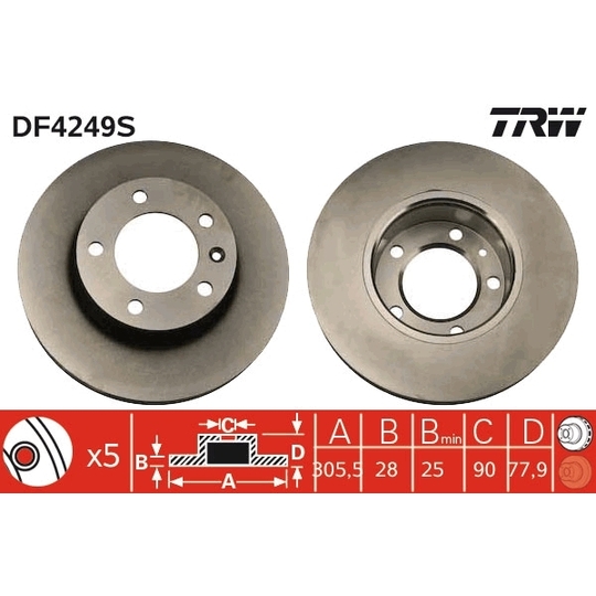DF4249S - Brake Disc 