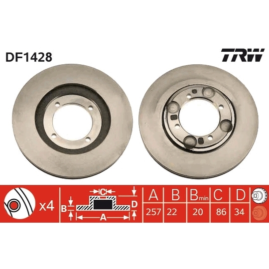 DF1428 - Brake Disc 