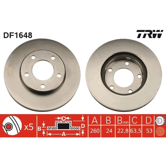 DF1648 - Brake Disc 