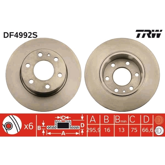DF4992S - Brake Disc 