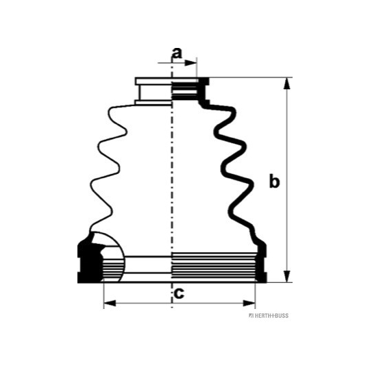 J2881018 - Bälgsats, drivaxel 