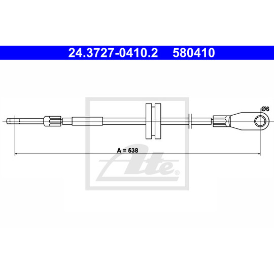 24.3727-0410.2 - Cable, parking brake 