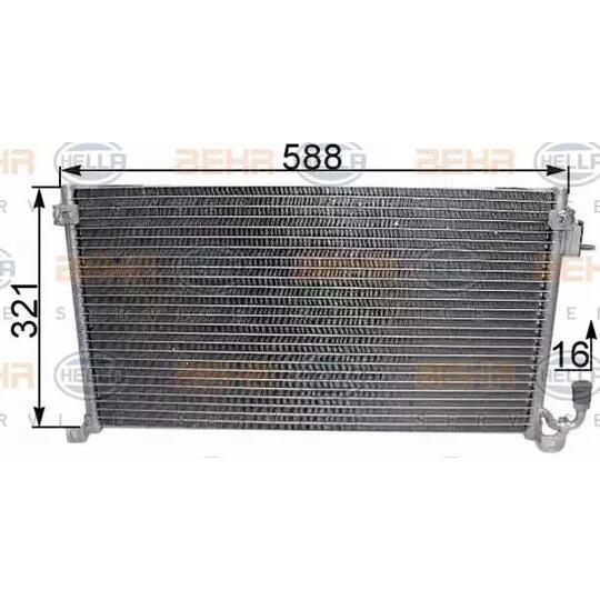 8FC 351 300-291 - Condenser, air conditioning 