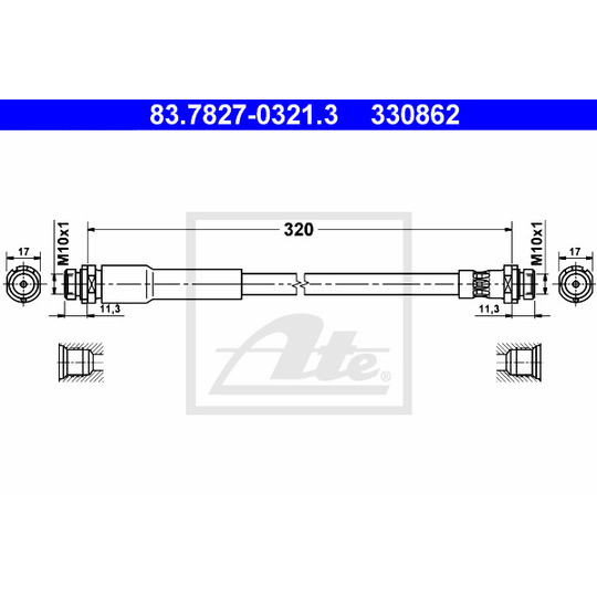 83.7827-0321.3 - Brake Hose 