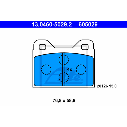 13.0460-5029.2 - Brake Pad Set, disc brake 