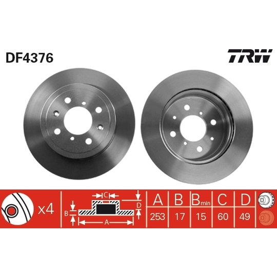 DF4376 - Brake Disc 