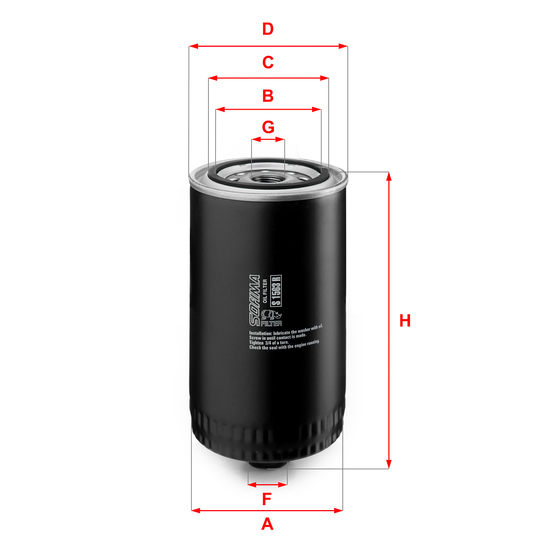 S 1563 R - Oil filter 