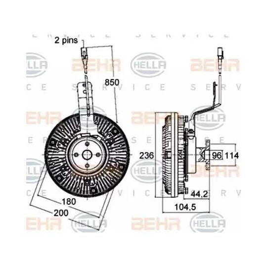 8MV 376 758-531 - Clutch, radiator fan 