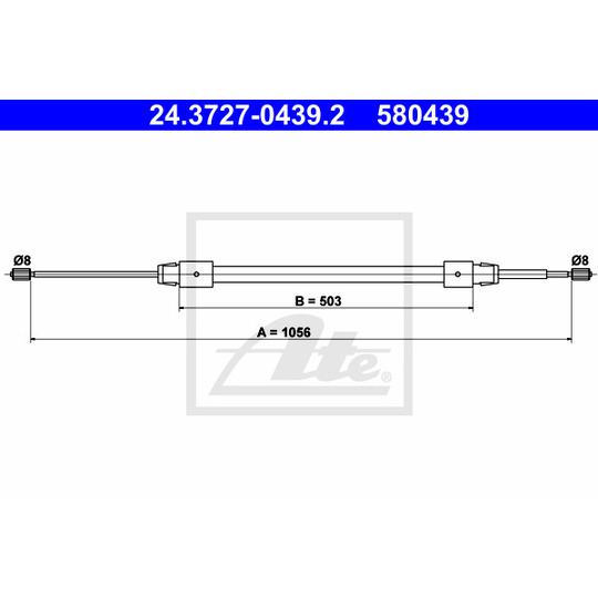 24.3727-0439.2 - Cable, parking brake 