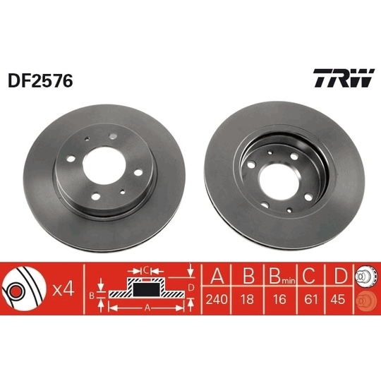 DF2576 - Brake Disc 
