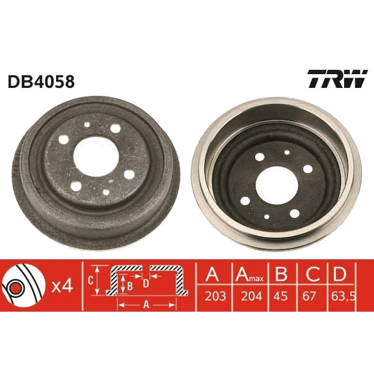 DB4058 - Brake Drum 