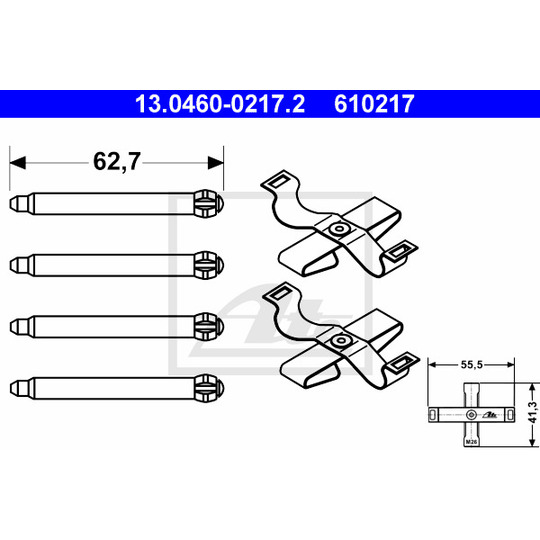 13.0460-0217.2 - Accessory Kit, disc brake pad 
