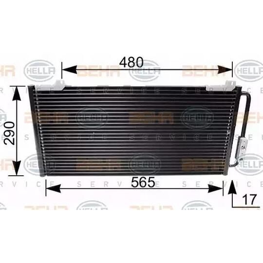 8FC 351 035-641 - Condenser, air conditioning 