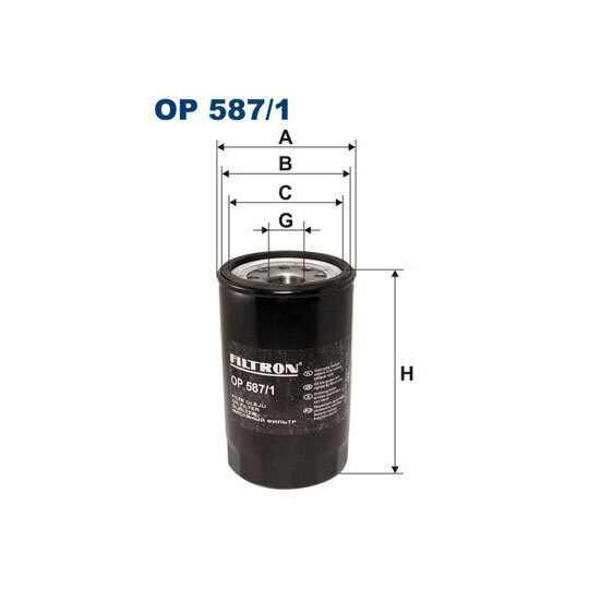 OP 587/1 - Oil filter 