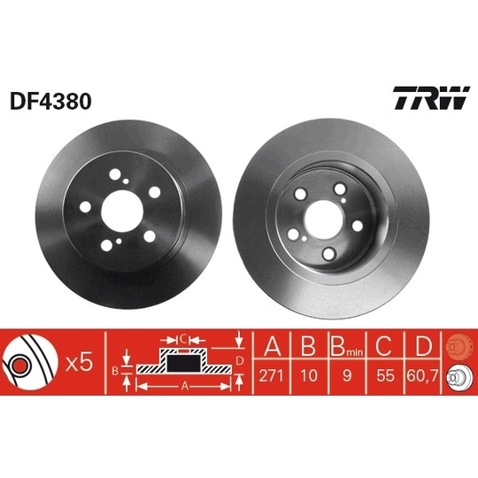 DF4380 - Brake Disc 