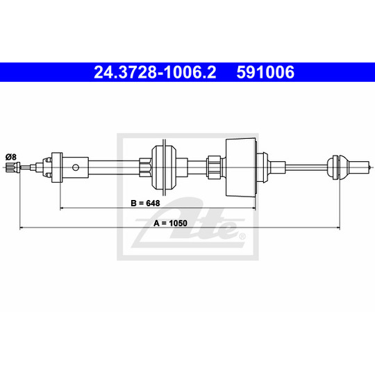 24.3728-1006.2 - Clutch Cable 