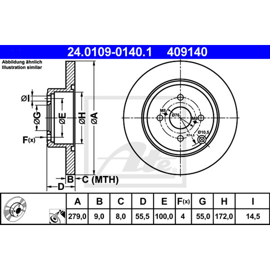 24.0109-0140.1 - Bromsskiva 