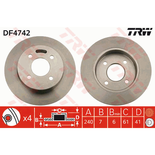 DF4742 - Brake Disc 