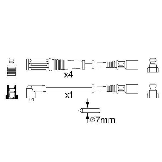 0 986 357 130 - Ignition Cable Kit 