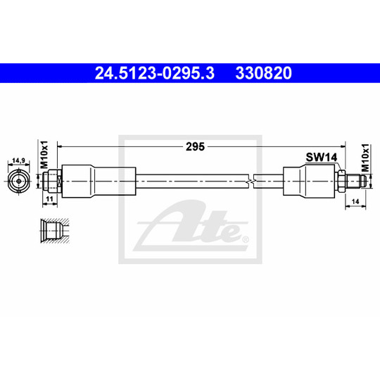 24.5123-0295.3 - Brake Hose 