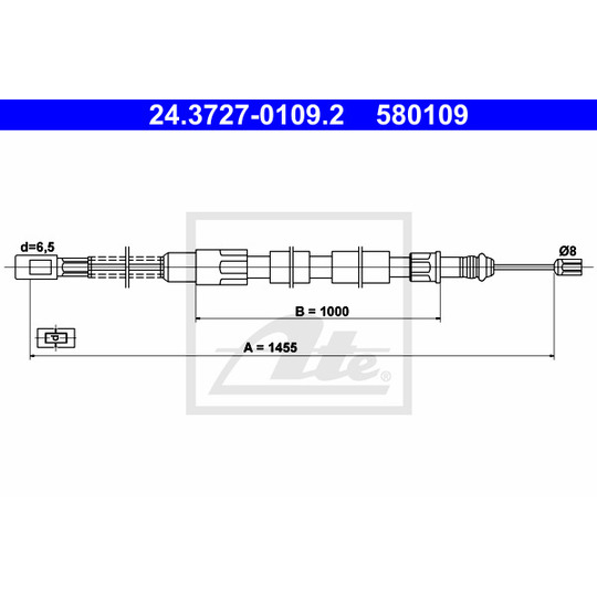 24.3727-0109.2 - Cable, parking brake 