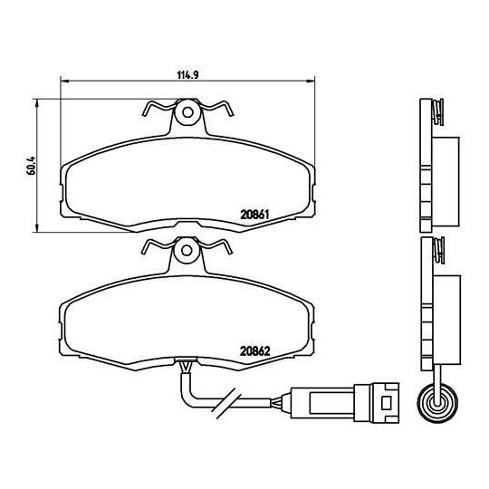 P 24 014 - Brake Pad Set, disc brake 